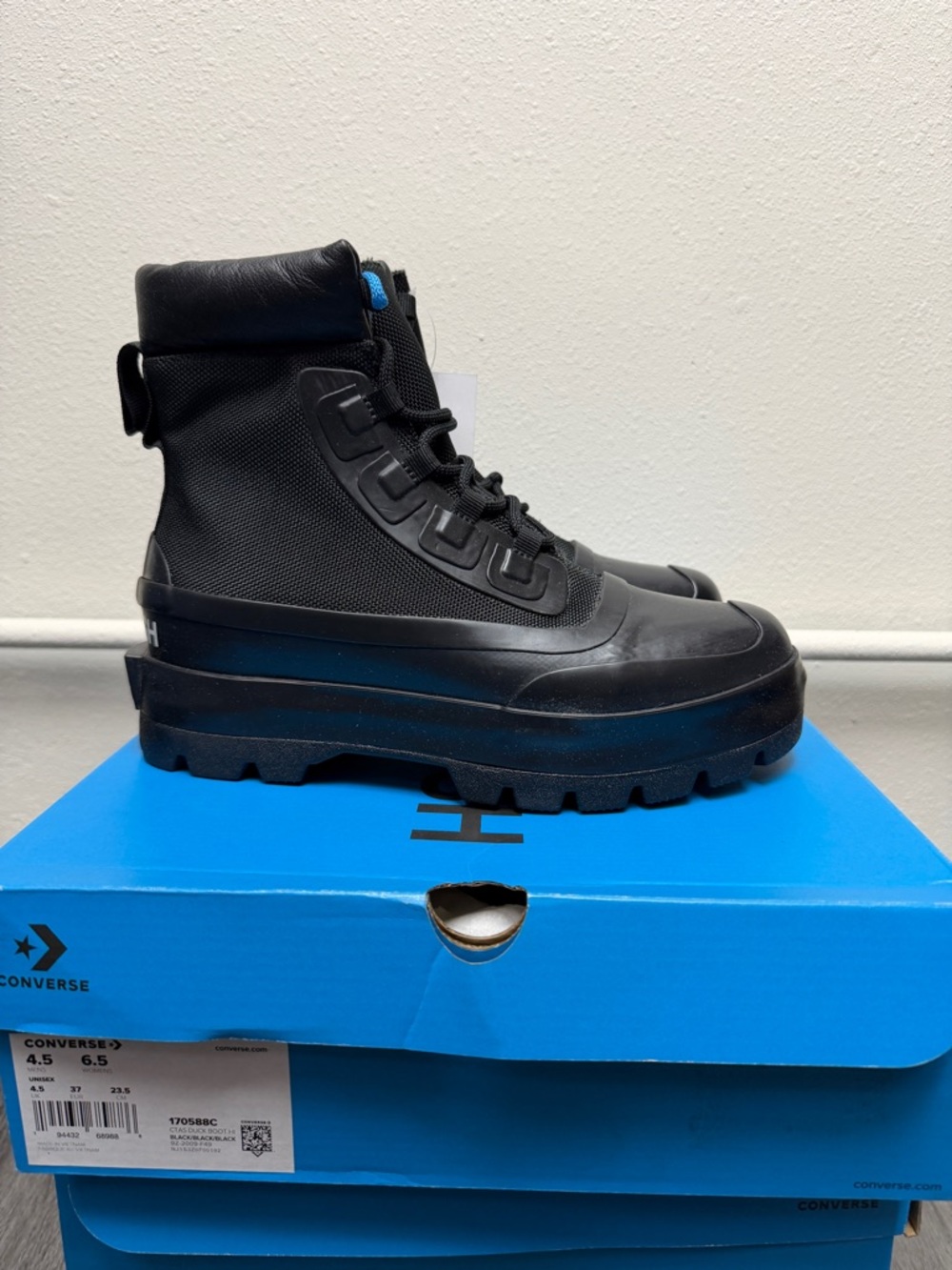 Converse x Ambush CTAS Duck Boot Black Canvas Shoes High Top